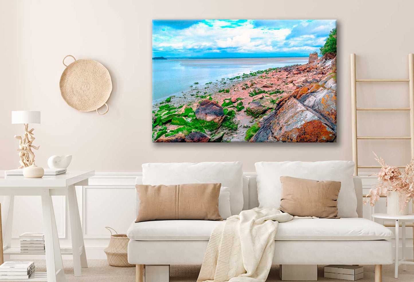 Bella Home Coast of Normandy in France Print Canvas Ready to hang