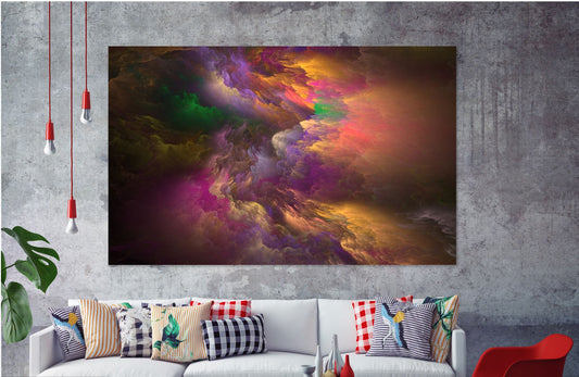 Abstract Stunning Multicolor Cloud Design Print 100% Australian Made