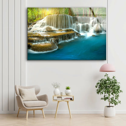 Stunning Waterfall Scenery Photograph Acrylic Glass Print Tempered Glass Wall Art 100% Made in Australia Ready to Hang