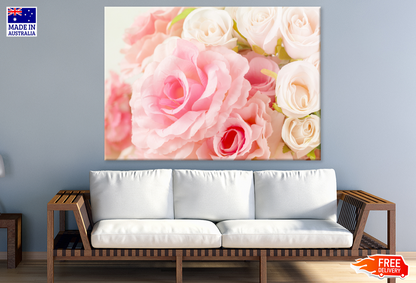 Rose Flowers & Leaf Closeup Photograph Print 100% Australian Made