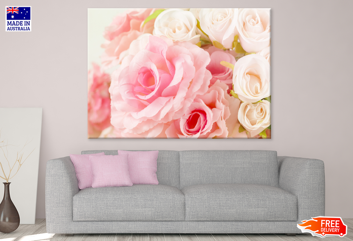 Rose Flowers & Leaf Closeup Photograph Print 100% Australian Made