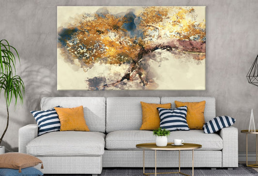 Abstract Colourful Tree Painting Print 100% Australian Made