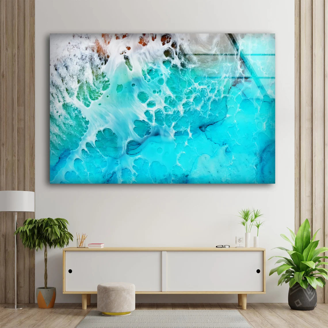 Colorful Abstract Design Acrylic Glass Print Tempered Glass Wall Art 100% Made in Australia Ready to Hang