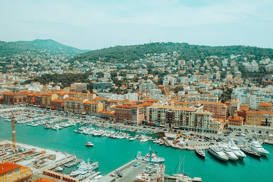 Yachts & Mountains in France Photograph Print 100% Australian Made