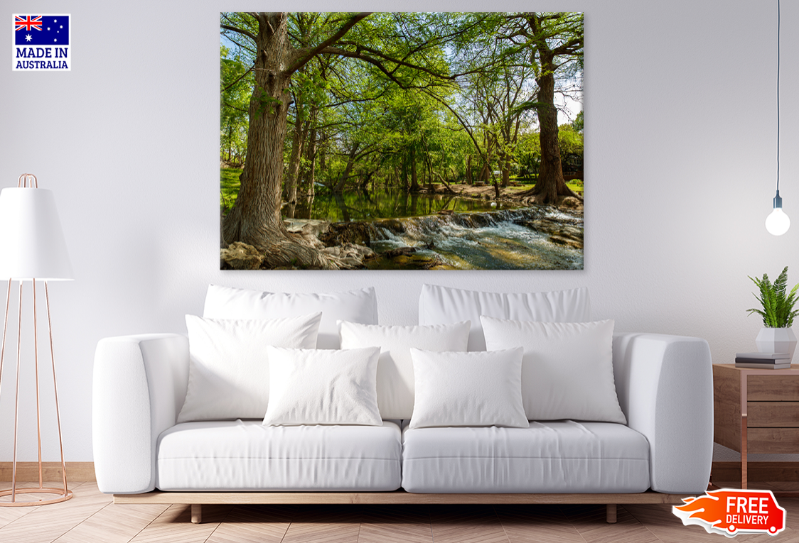 Trees & Waterfall Photograph Print 100% Australian Made