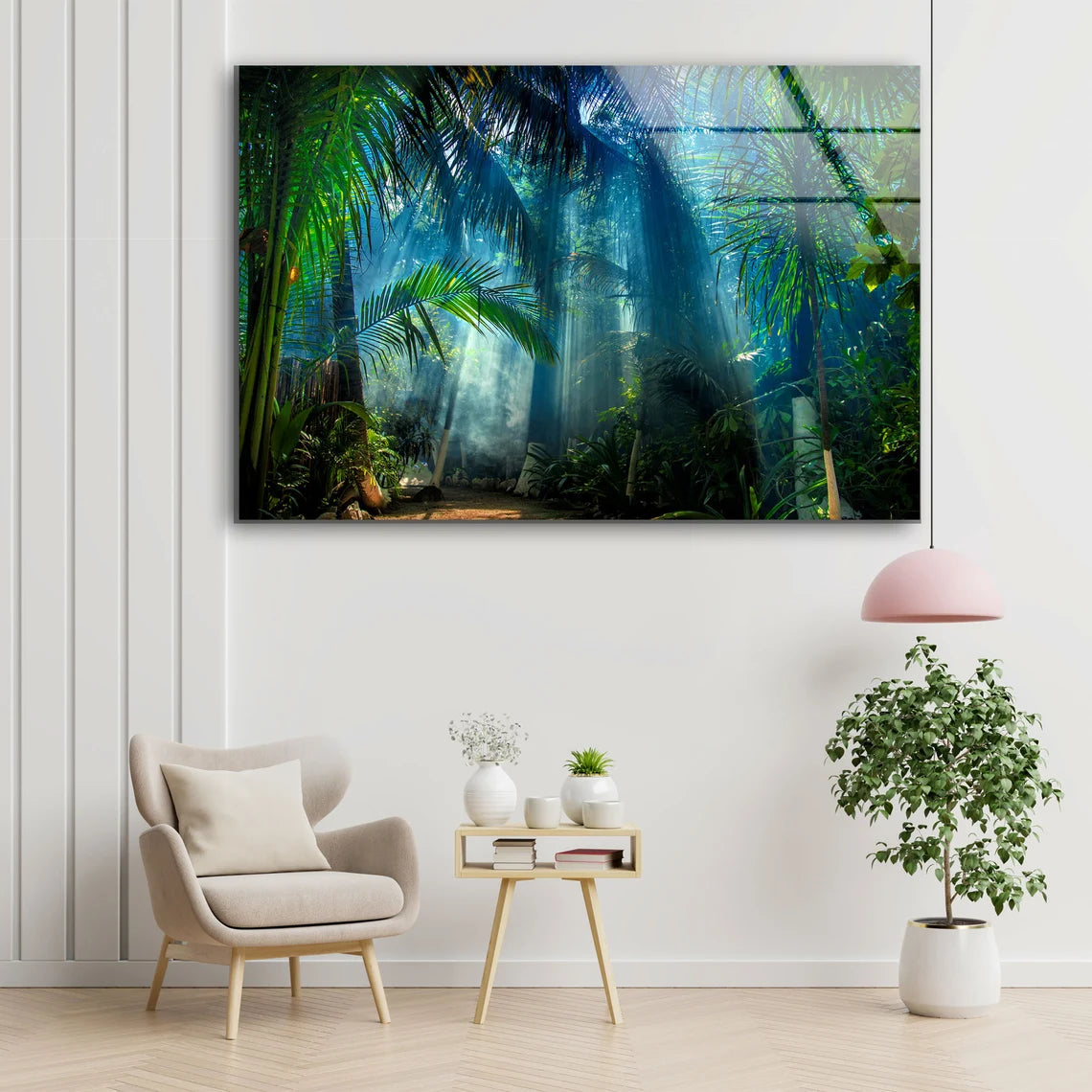 Misty Forest Photograph Acrylic Glass Print Tempered Glass Wall Art 100% Made in Australia Ready to Hang