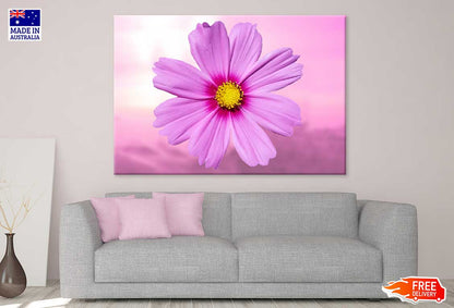 Pink Petaled Flower Closeup View Photograph Print 100% Australian Made