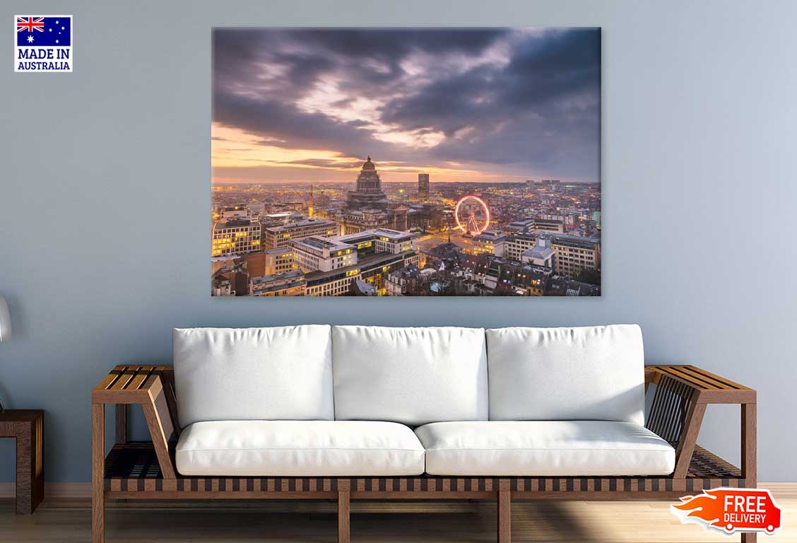 Brussels Belgium Cityscape View Photograph Print 100% Australian Made