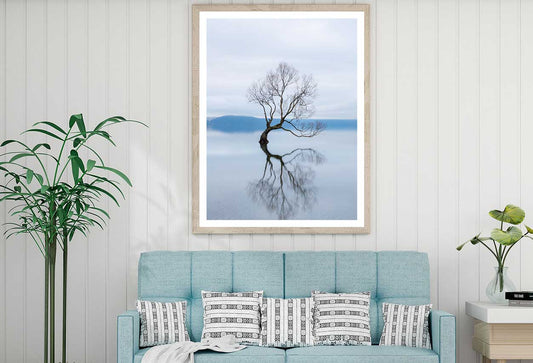 Wanaka Tree in Lake Photograph New Zealand Home Decor Premium Quality Poster Print Choose Your Sizes