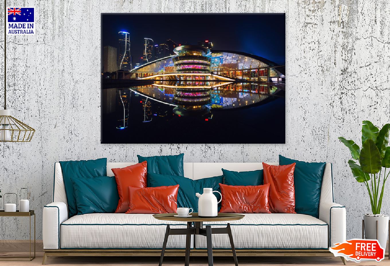 Qianjiang Town Night View Photograph China Print 100% Australian Made