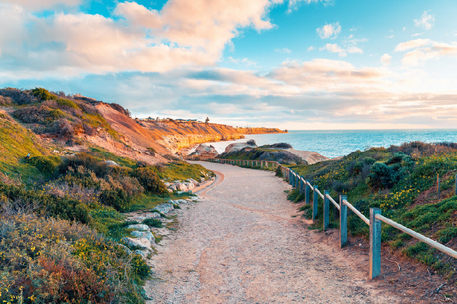 Bella Home Port Willunga Road Path & Sky Print Canvas Ready to hang