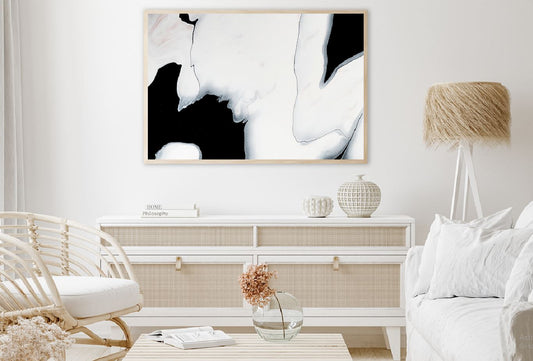 White Liquid Abstract Design Home Decor Premium Quality Poster Print Choose Your Sizes