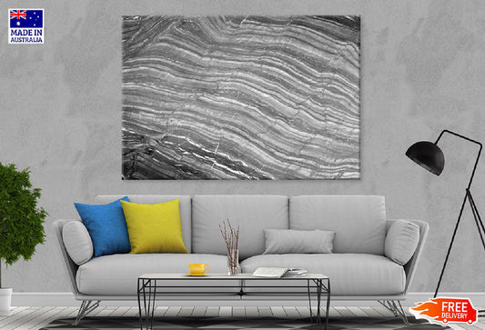 Dark Grey Marble Abstract Design Print 100% Australian Made