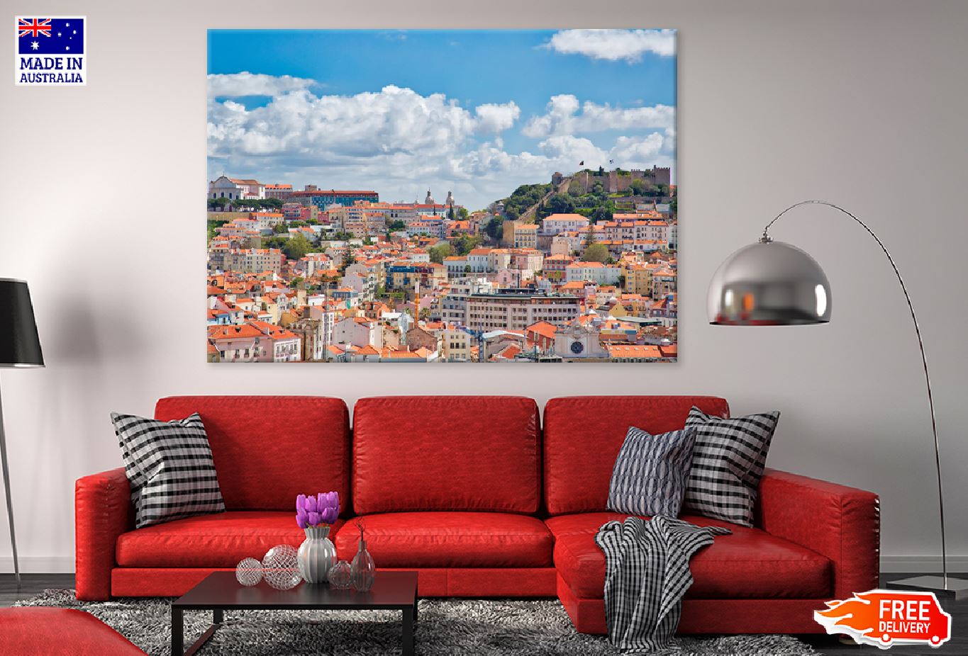 Sao Jorge City Skyline View Photograph Portugal Print 100% Australian Made