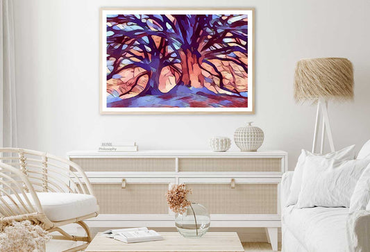 Willow Trees View Illustration Home Decor Premium Quality Poster Print Choose Your Sizes