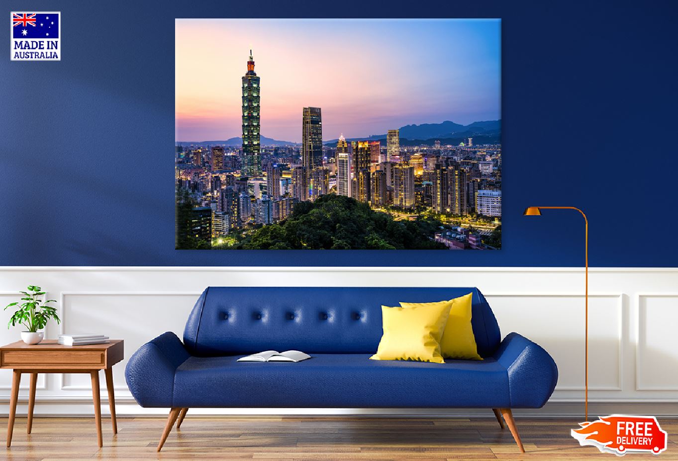 Taipei City Skyline View Taiwan Print 100% Australian Made