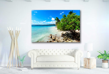 Bella Home Sandy & Lonely Paradise Beach Print Canvas Ready to hang