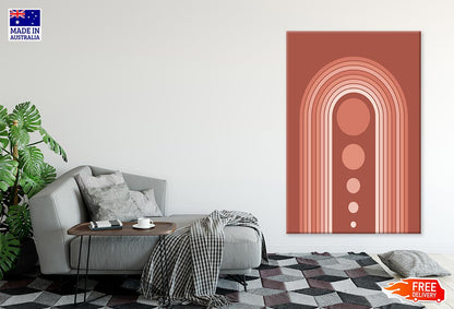 Orange & Pink Geometric Line Art Print 100% Australian Made