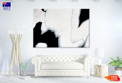 White Liquid Abstract Design Print 100% Australian Made