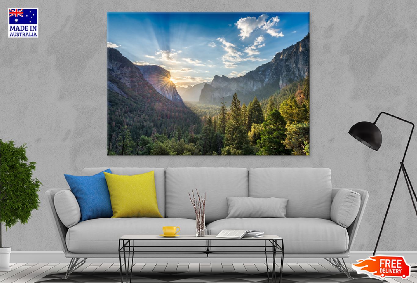 Yosemite National Park Sunrise Scenery Photograph Print 100% Australian Made