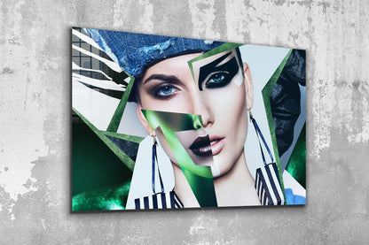 Abstract Woman 3D Art Print Tempered Glass Wall Art 100% Made in Australia Ready to Hang