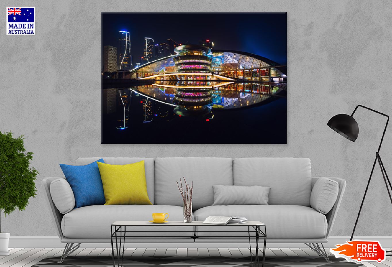 Qianjiang Town Night View Photograph China Print 100% Australian Made