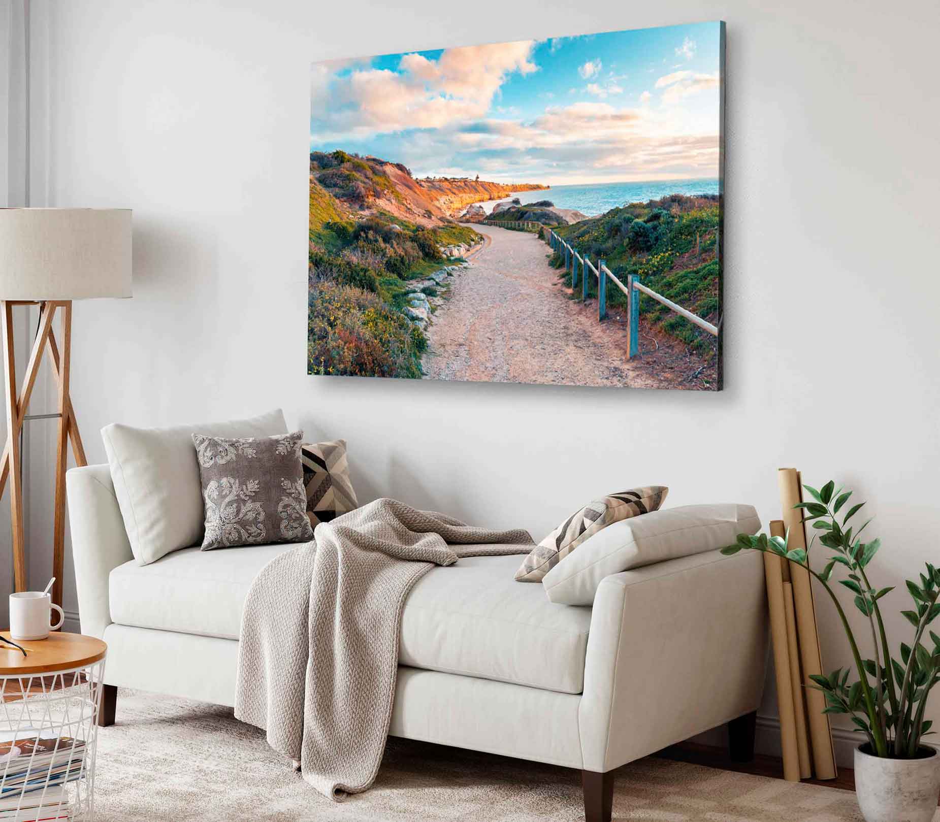 Bella Home Port Willunga Road Path & Sky Print Canvas Ready to hang