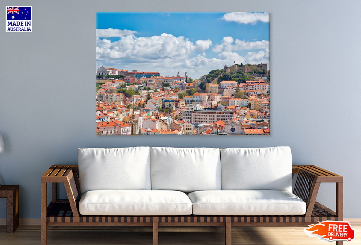 Sao Jorge City Skyline View Photograph Portugal Print 100% Australian Made