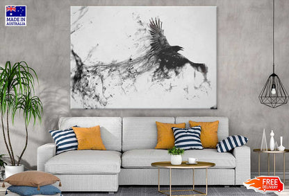 Abstract B&W Raven Art Design Print 100% Australian Made