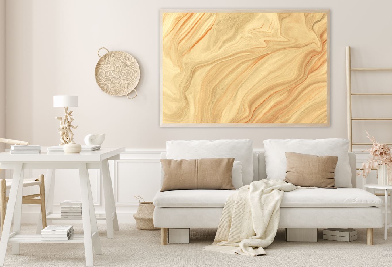 Beige Brown Marble Abstract Design Home Decor Premium Quality Poster Print Choose Your Sizes