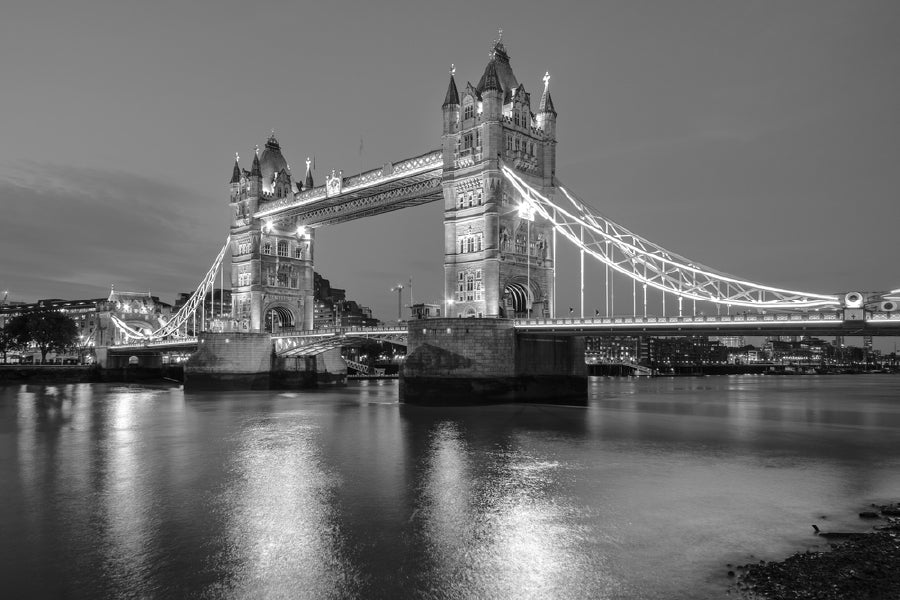 Tower Bridge & Park B&W View Photograph Print 100% Australian Made