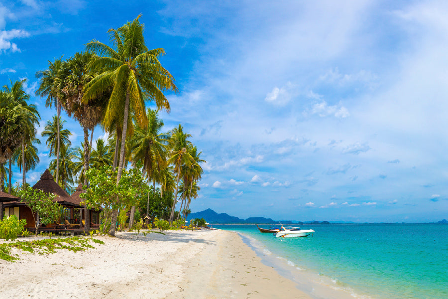 Bella Home Thailand, Koh Mook Island Tropical Beach Print Canvas Ready to hang