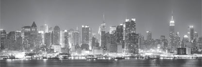 Panoramic Canvas New York City Black & White High Quality 100% Australian made wall Canvas Print ready to hang