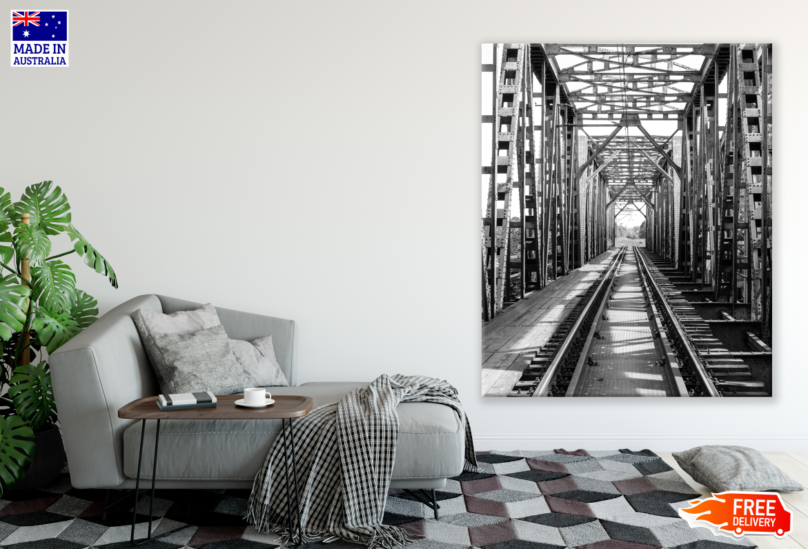 Copy of Railway Bridge B&W Photograph Print 100% Australian Made