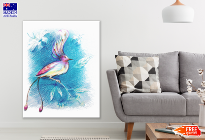 Colourful Bird Painting Print 100% Australian Made