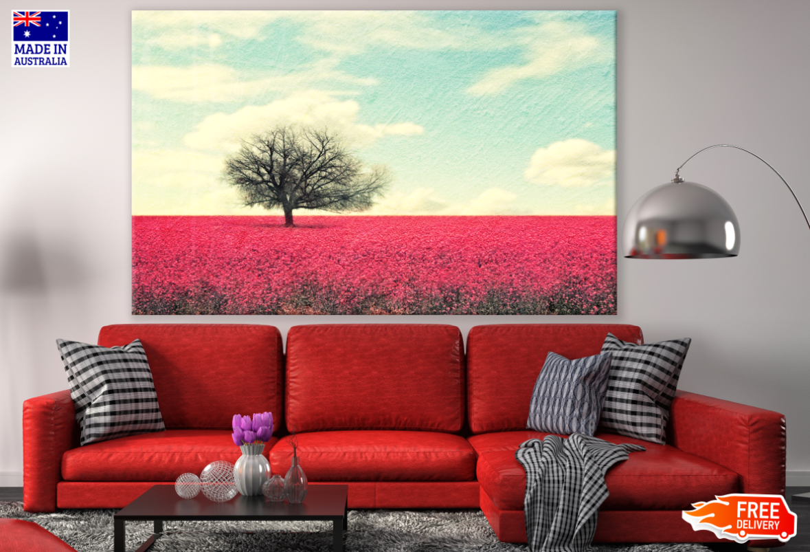 Tree in a Flower Field Print 100% Australian Made