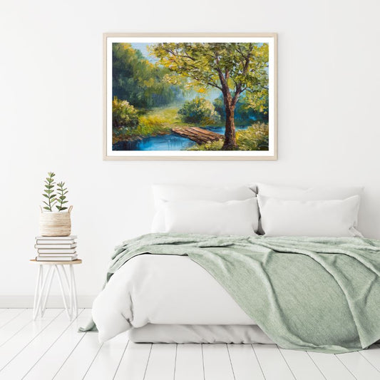 Forest Scenery Oil Painting Home Decor Premium Quality Poster Print Choose Your Sizes