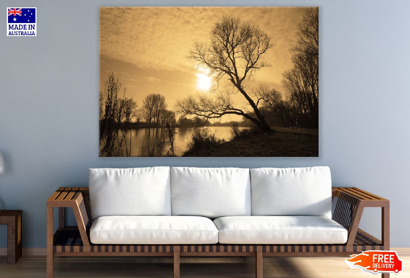 Dead Trees & Lake Sunset Photograph Print 100% Australian Made