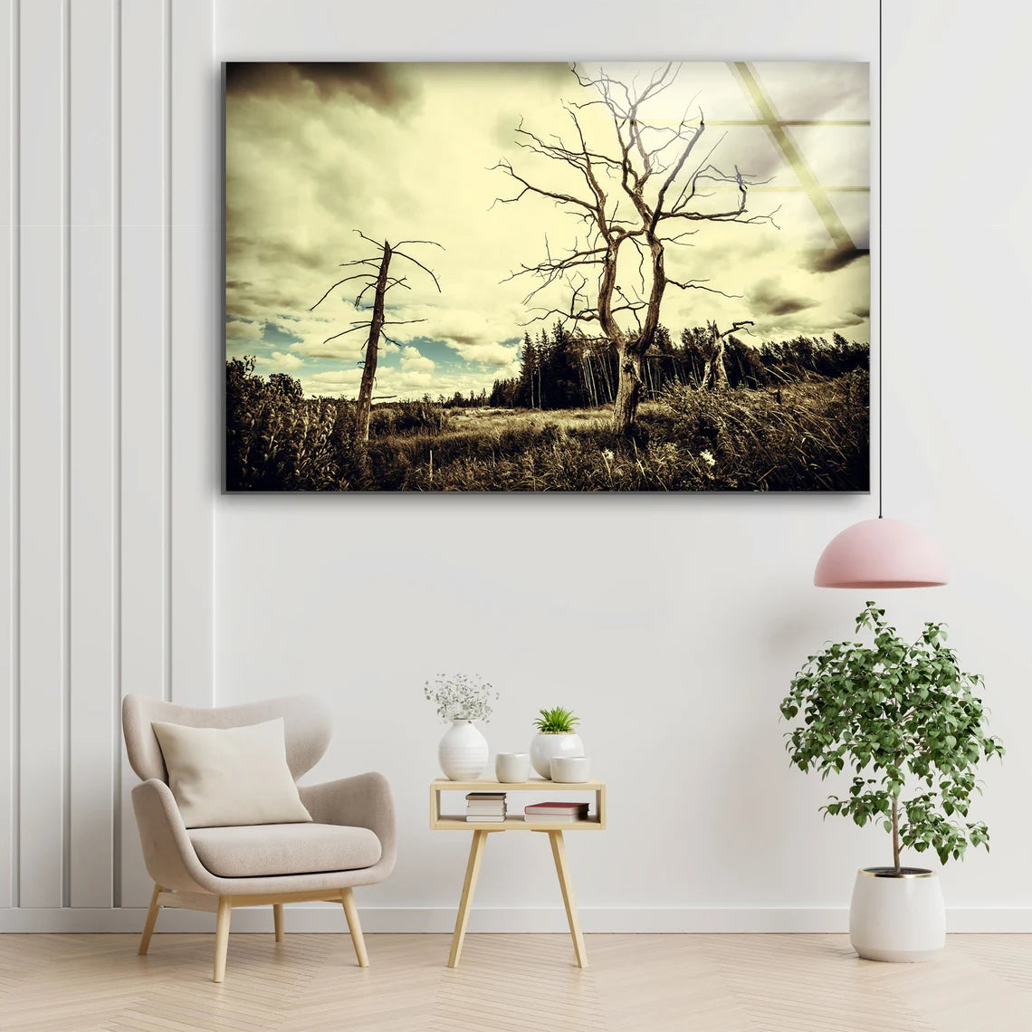 Dead Tree & Forest Photograph Acrylic Glass Print Tempered Glass Wall Art 100% Made in Australia Ready to Hang