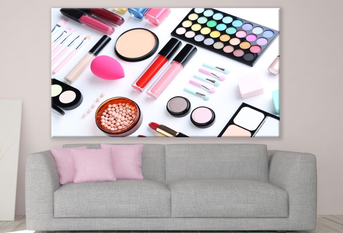 Colourful set of Cosmetics Print 100% Australian Made