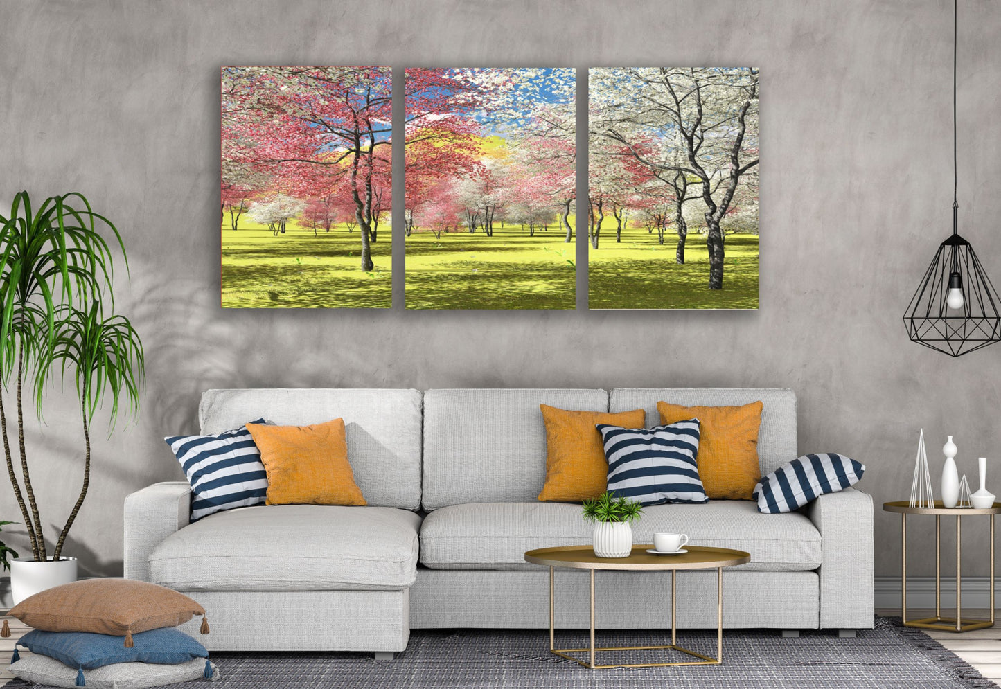 3 Set of Colorful Tree Park Photograph High Quality Print 100% Australian Made Wall Canvas Ready to Hang