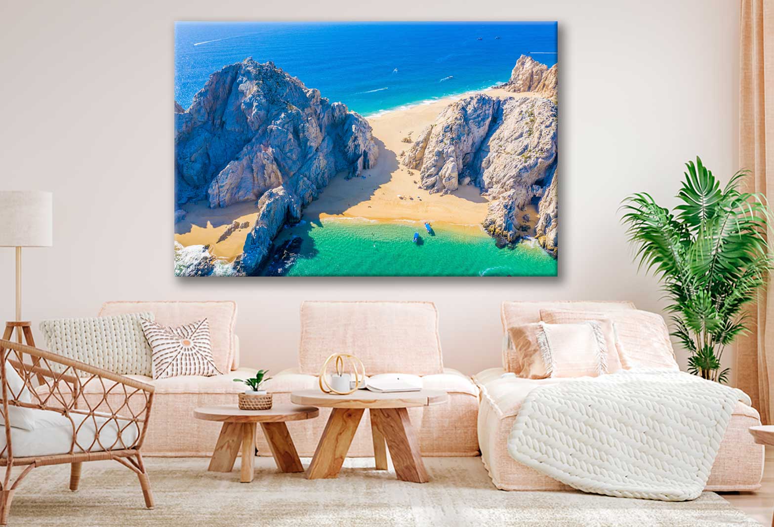 Bella Home Cliffs near Sea & Sky Print Canvas Ready to hang