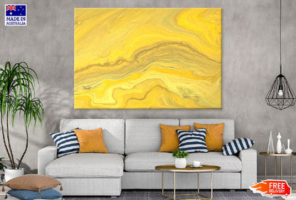 Golden Yellow Watercolor Abstract Design Print 100% Australian Made