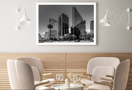 Modern Skyscrapers B&W Photograph Home Decor Premium Quality Poster Print Choose Your Sizes