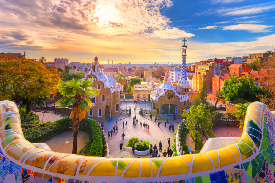 City from Park Guell Photograph in Barcelona Print 100% Australian Made