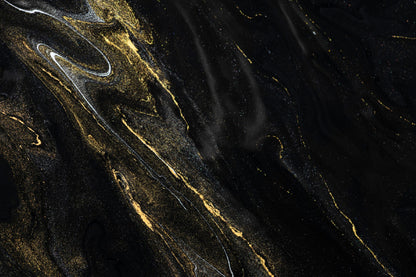 Black & Gold Splash Abstract Design Print 100% Australian Made