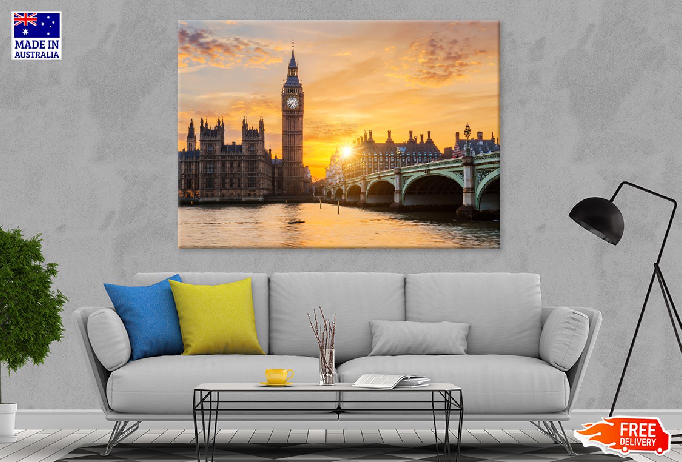 Big Ben Westminster Bridge Sunset Photograph Print 100% Australian Made