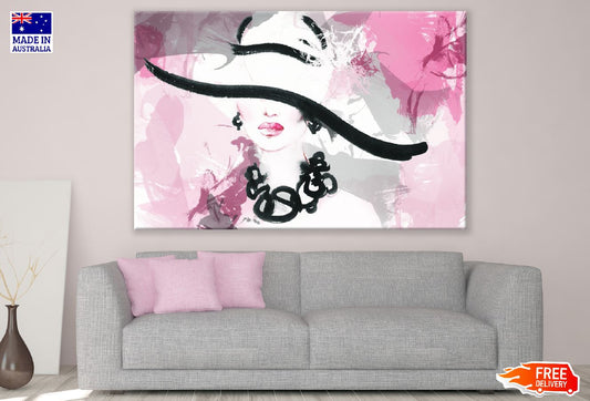 Woman with Hat Abstract Painting Print 100% Australian Made