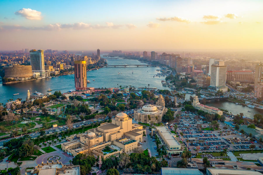 Cairo Tower Cityscape View Photograph Egypt Print 100% Australian Made