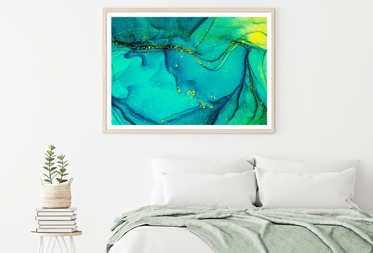 Green & Yellow Abstract Design Home Decor Premium Quality Poster Print Choose Your Sizes